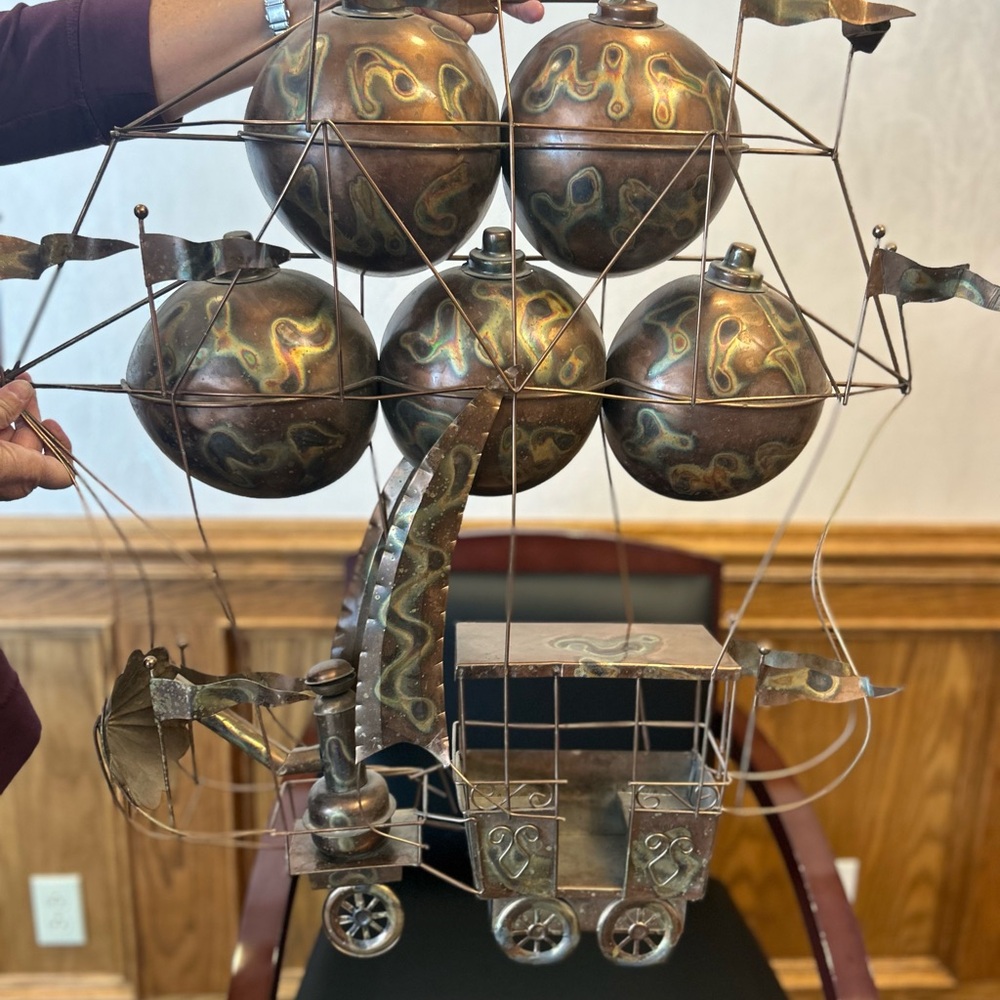 C. Jere Multicolor Hot Air Balloon Sculpture